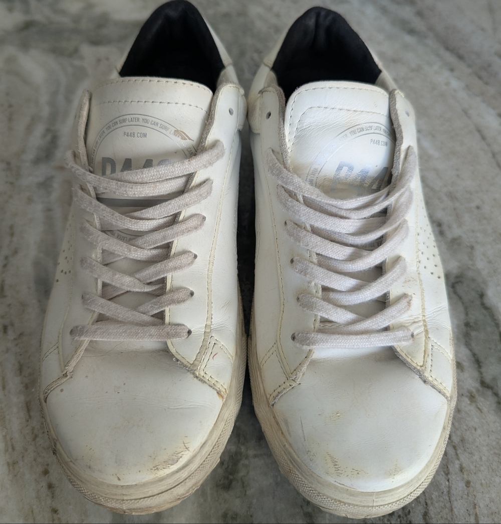 P448 Off-White Sneakers with Accents - Picture 3 of 5